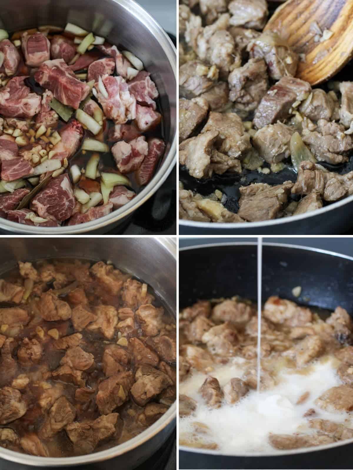 在锅中烹饪adobo sa gataGydF4y2Ba